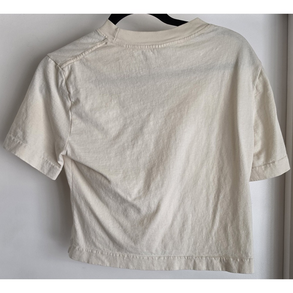 Everybody World T-Shirt XS Cream Graphic Short Sleeve Cotton Casual Tee Top - Picture 2 of 5